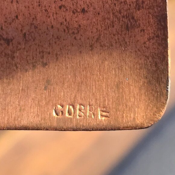 VTG Cobre Copper & Brass Turquoise Inlay Butterfly Wide Cuff Bracelet 7" Mexico - Picture 11 of 11